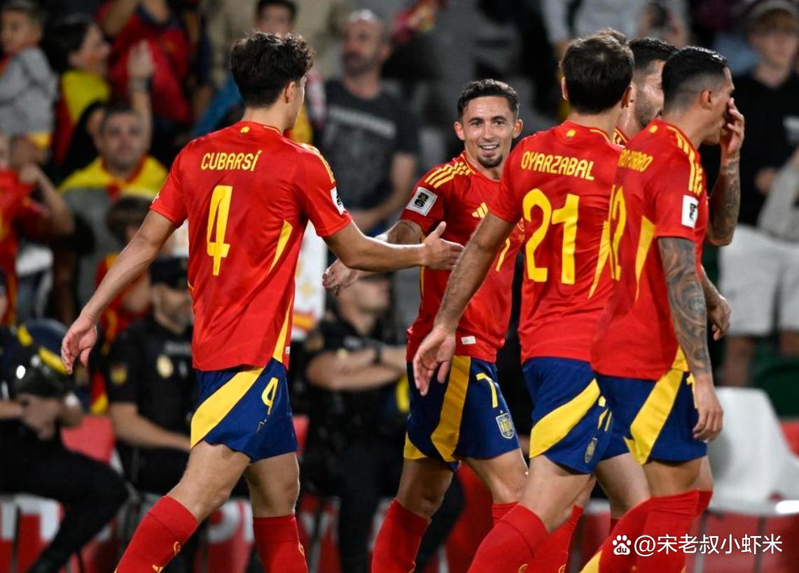 西班牙国家队在对阵希腊时大胜，赢得比赛
